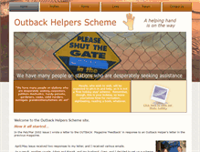 Tablet Screenshot of outbackhelpersscheme.com